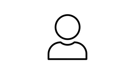 Simple Line Icon of a Person Silhouette.
