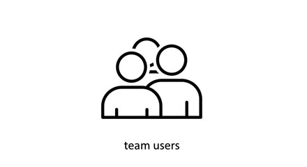 Simple Line Icon Representing a Team of Users.