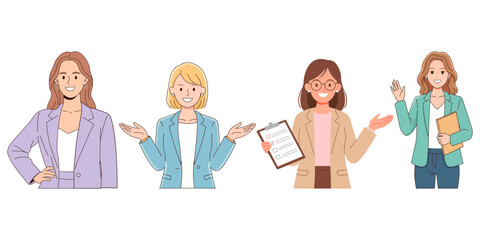 Illustration of woman smiling