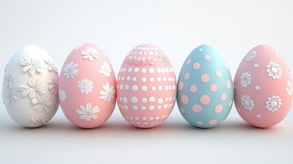 Fototapeta premium Happy Easter day with Colorful Easter eggs,Spring holiday,Happy easter eggs,festive clip art,Happy Easter greeting card, poster, banner template,april festive concept.