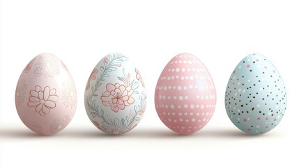 Obraz premium Happy Easter day with Colorful Easter eggs,Spring holiday,Happy easter eggs,festive clip art,Happy Easter greeting card, poster, banner template,april festive concept.