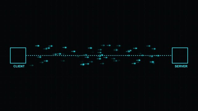 Network Communication Between Client and Server Data Flow