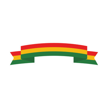 Bolivia Flag Ribbon Vector Banner