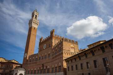 Naklejka premium Palazzo Pubblico or Town Hall, at the head of Piazza del Campo