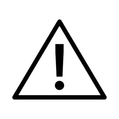 Warning sign vector image showing a bold exclamation mark inside a triangle to alert users of potential hazards, errors, or important safety notices. © Muhammad