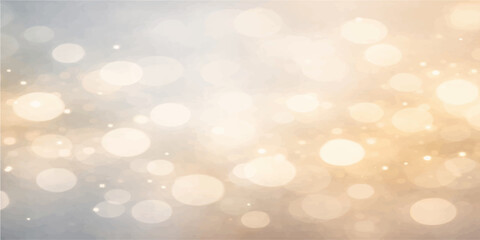 Bright golden bokeh background with blurred Christmas lights and glowing glitter creates a shiny defocused magic pattern for a festive holiday celebration design © MDNUR