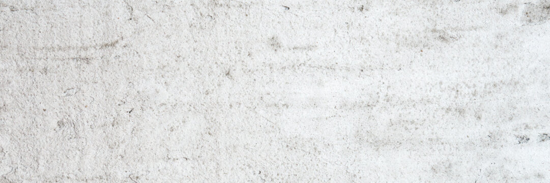 Light gray old ceiling, wall or floor background. Closeup. Wide banner. Empty place for text.