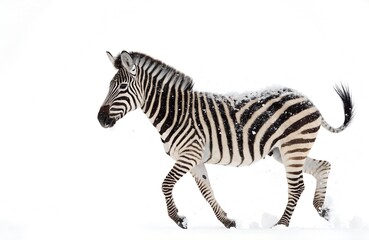Fototapeta premium zebra isolated on white