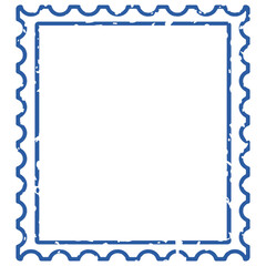 Postage Stamp Frame Outline Illustration Vector