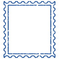 Postage Stamp Frame Outline Illustration Vector