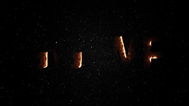 GG WP Text Neon Fire Animation - Glowing Energy Word Reveal