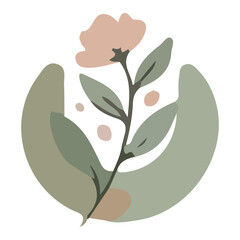 Boho Botanical Emblem Design