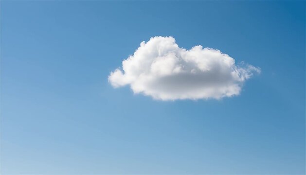 Capture the imagery of a single cloud drifting across a clear blue sky, symbolizing freedom and the simplicity of thoughts.
