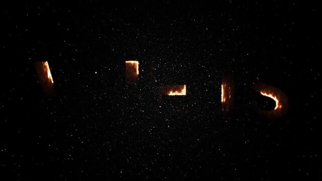 VueJS Text Neon Fire Animation - Glowing Energy Word Reveal