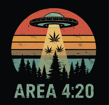 Funny 420 Cannabis Quote T-Shirt Design with Retro Weed Graphics