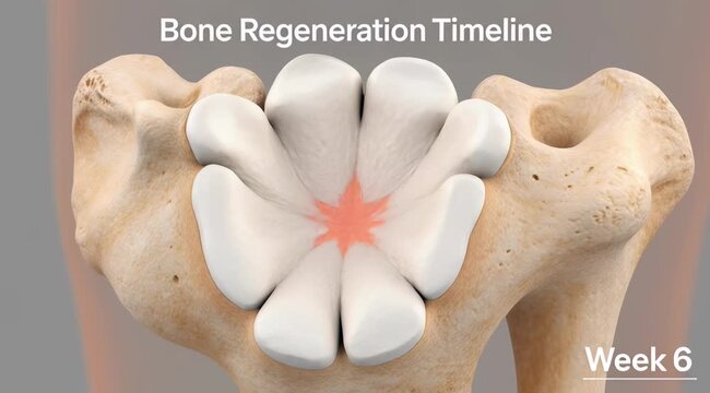 Bone Regeneration Timeline Week 3 3D Medical Illustration