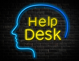 Obraz premium Leuchtende gelbe Neonschrift 