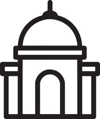 Fototapeta premium Classical government building or bank courthouse icon