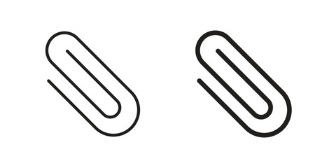 Obraz premium Paperclip icon elements. A modern flat and line icons set