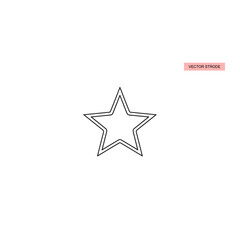 Obraz premium Clean Black Outline Star Shape Minimalist Vector Graphic Design