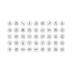 Collection of Hand-Drawn Circle Icons for Business and Design