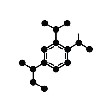 Molecular structure diagram of a benzene ring with attached groups