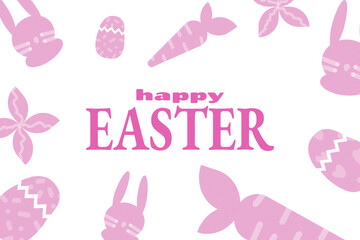 Fototapeta premium Celebration of Easter with bright colors and festive symbols in springtime design