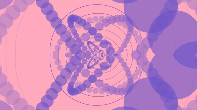 Abstract Purple Patterns on Pink Background.
