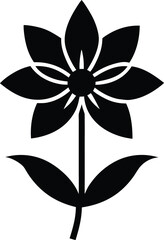 Obraz premium Stock Flower Flat Icon Style Silhouette Vector Art Illustration