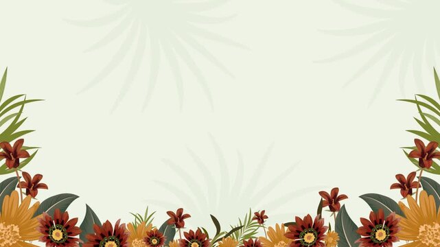 Flower corner frame appearing composition for wedding and valentine
