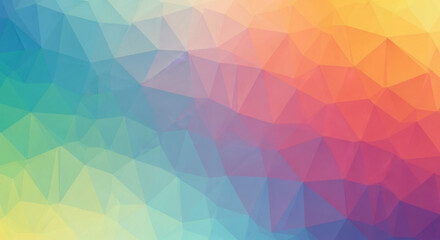 Vibrant polygonal background with colorful geometric shapes in rainbow hues and gradient effect