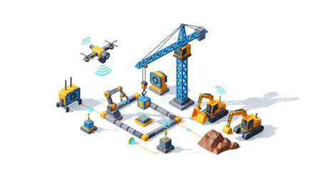 Lego Construction Site with Crane. © Kurs