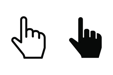 Hand Cursor Pointer Icon - Click, Select, Gesture, and User Interaction Symbol