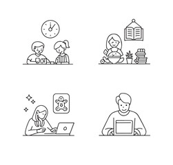 Premium universal icon set for web and mobile editable line icons Vector