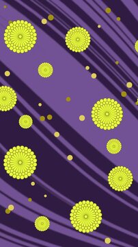 Vertical Purple Japanese **Kiku** Flower Background for **Elegant** Reels 4K