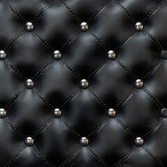 Fototapeta premium Tufted Leather Upholstery