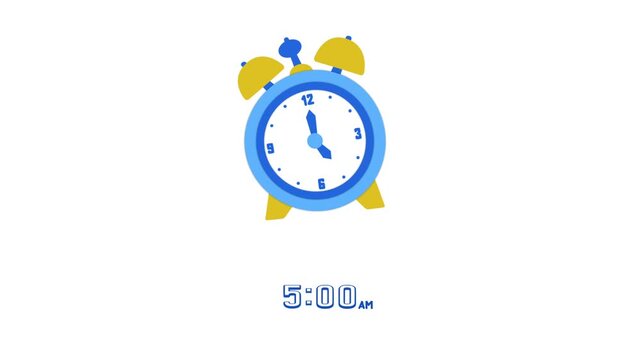 Alarm Clock Easy Drawing Art . Ringing alarm clock. Wake up timer clock. cartoon flat sticker, icon alarm clock isolated on rendering Alarming table watch .