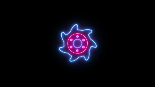 Luxury memphis abstract flower circle logo .showcasing various designs and tooth counts displayed against a white background .