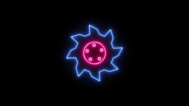 Luxury memphis abstract flower circle logo .showcasing various designs and tooth counts displayed against a white background .