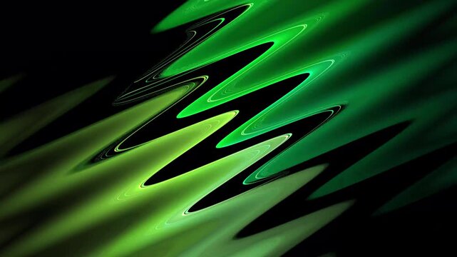 Vibrant green abstract background with dynamic zigzag pattern