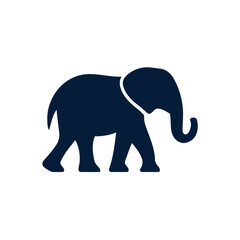 Obraz premium Precise Elephant Vector Silhouette Icon for Smart Digital Design, Representing Strength and Nature