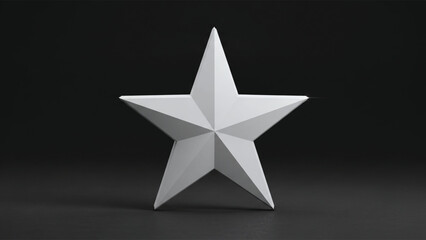 A large gray star on a dark background with subtle shadows.