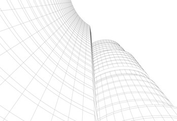 Fototapeta premium abstract 3d architecture