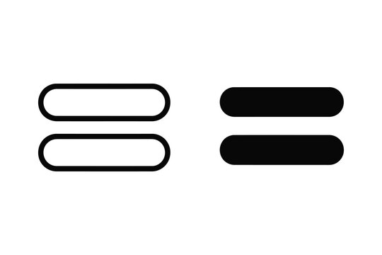 Horizontal Bar Icons for Design Elements