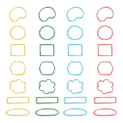 手描きのゆるいフレーム素材セット