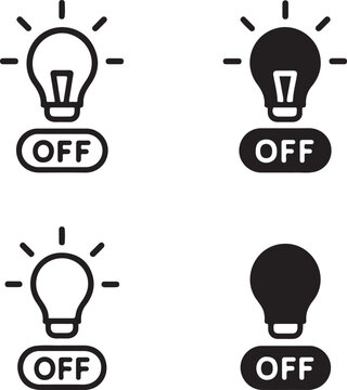 Isolated Switch Off Lights Campaign Icon, Switch off lights sustainability awareness, Switch off lights environmental campaign design, eco marketing vector illustration