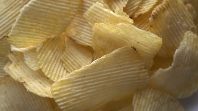 Potato crips snack. Processed food