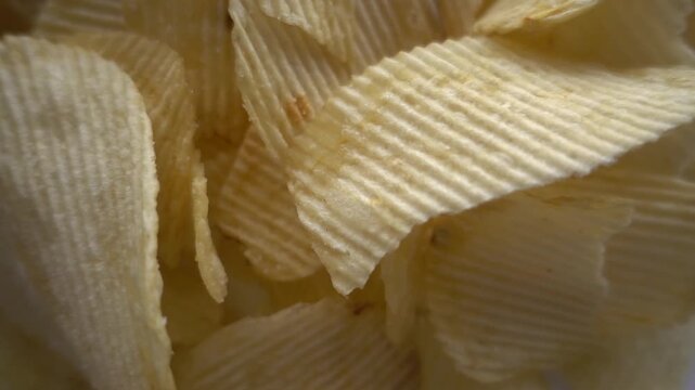 Potato crips snack. Processed food