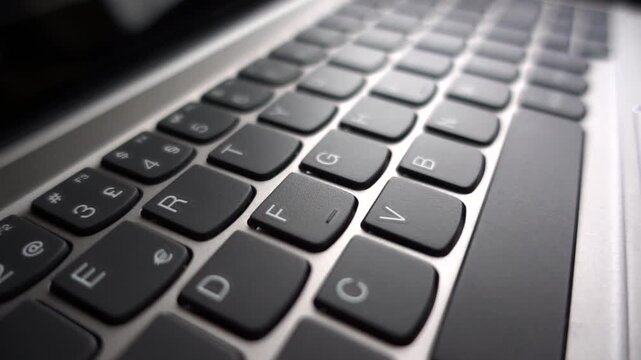 A Detailed Closeup Shot of a Sleek and Modern Computer Keyboard Showing the Keys Distinctly