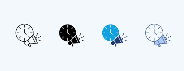  Time Multiple Icon Illustration Vector
